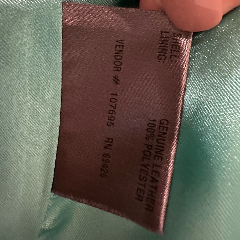 Wilson Leather Vintage Jacket, Teal Blue, Size Small - Picture 5 of 8